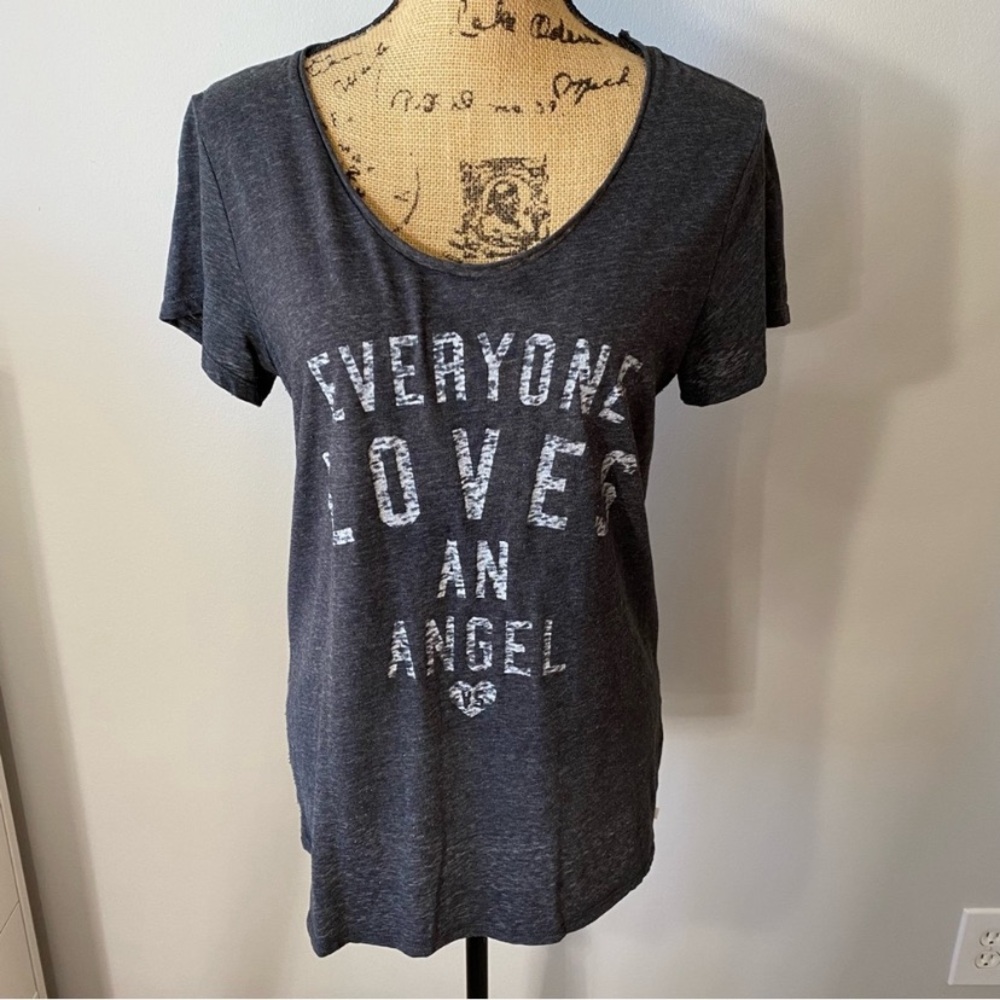 LOOKING FOR THIS SHIRT! Victoria's Secret Gray Graphic Tee